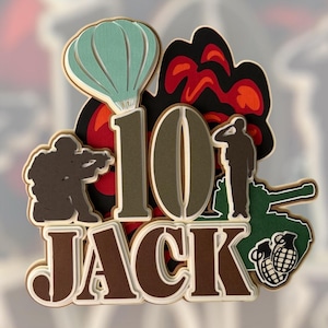Custom Soldier / Army Birthday Cake Topper / Soldier Party Decor / Military Theme / Favor Supplies