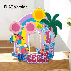 Custom Pool Party Cake Topper | Summer Birthday Decor | Personalized Beach Party Topper | Waterpark Party Decoration