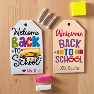 Back to School Gift Tags Personalized / Welcome Back to School / Student Welcome Favors / 16 Ct Printed Tags