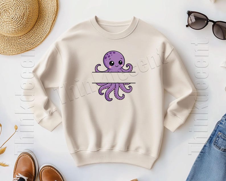 Octopus Monogram SVG, Split Monogram Svg, Octopus Monogram Png, Octopus ...