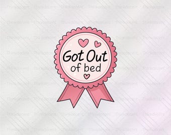"Scappato dal letto" in formato SVG, Salute mentale, Regalo divertente, maglietta "Scappato dal letto oggi", PNG "Scappato dal letto", SVG "Scappato dal letto", maglietta per la salute mentale