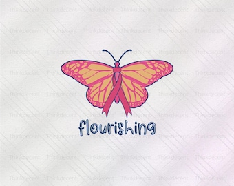 Metastatic Butterfly Cancer SVG, Breast Cancer svg, Metastatic Shirt SVG, Flourishing SVG, Breast Cancer t-shirt, Metastatic Breast png