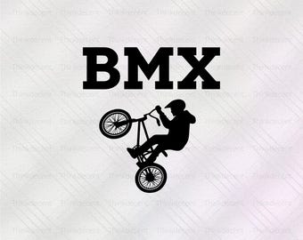 BMX Racing svg, BMX Rider Clipart, Bicycle Motocross png, Bike Stunt svg, bicycle motocross svg, off road racing svg, BMX T-Shirt
