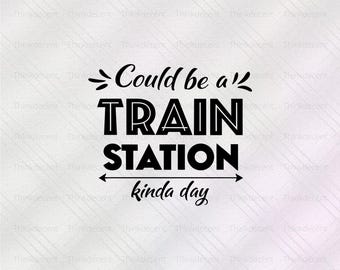Poderia ser uma estação de trem, tipo dia SVG, camiseta da estação de trem, tipo dia, tipo estação de trem, estação de trem PNG, camiseta da estação de trem