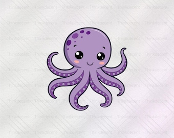Octopus SVG, Octopus png, Sea Animal Svg, Ocean lover gift, baby Octopus png, Octopus lover t-shirt, Ocean Animal SVG, Cute Octopus png