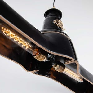 Handmade vintage double pendant light