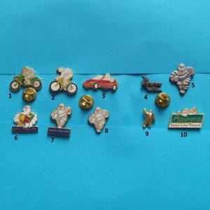 Pin's épinglette vintage  MICHELIN BIBENDUM , pins au choix , épinglette de collection , voir photo pour l'état.