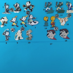 Pin de Félix el Gato, Simpson, Goofy, Merlín y Gremlins, selección de pins, pins de colección de demonios y maravillas, 1980/90
