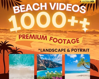 Beach Footage | 4K Full HD | Ocean Waves | Sunset Beach | Tropical Paradise Videos