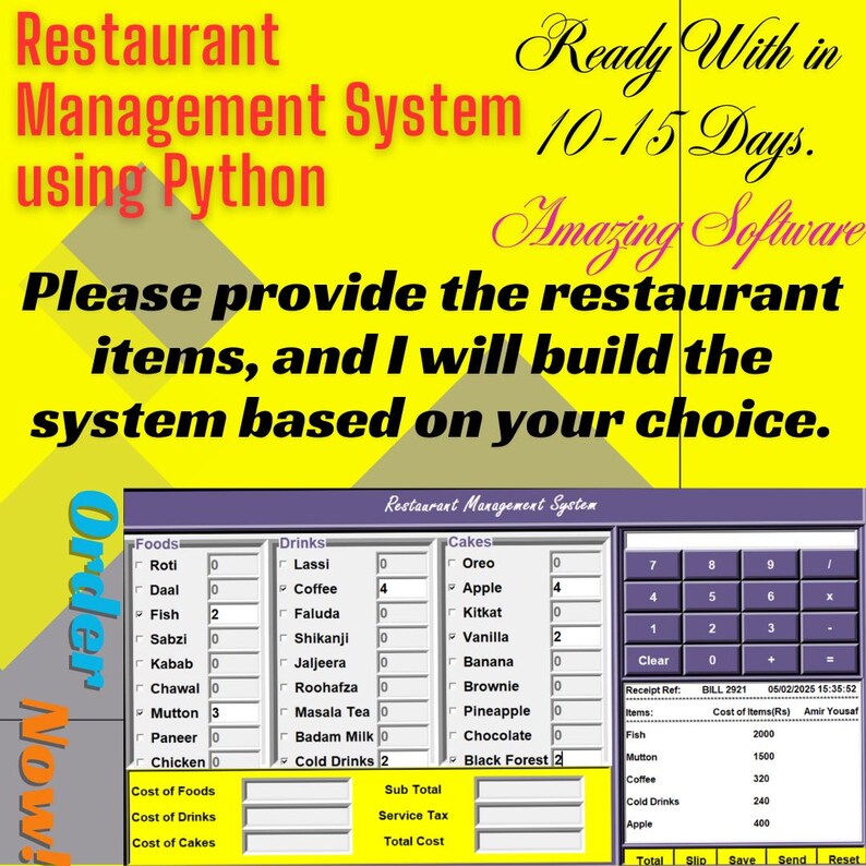 Restaurant Management System - Etsy