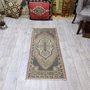 2x4 Türkische Wolle Baumwolle Fußmatte: Vintage Boho Teppich