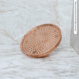 Artisan Copper Rain Shower Head – Handcrafted Fixture for Indoor & Outdoor Use