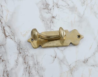 Handmade Solid Brass Wall Hook: Rustic Coat Hanger, Vintage Decor