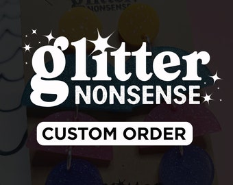 CUSTOM EARRING ORDER - Large - Choose Your Earring Mould & Colours, Bespoke Resin Statement Earrings Made Just For You, Custom Earrings
