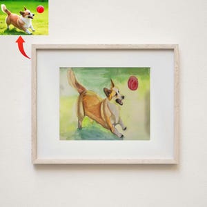 Mini Custom Watercolor Pet Portrait, Dog Portraits from Photos,Dog Portraits From Photos, Pet Painting, Custom Tiny Paintings, Miniature