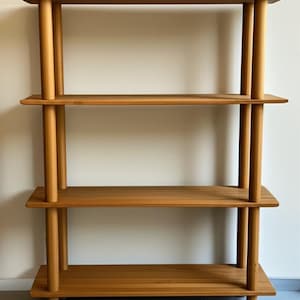 Adjustable Solid Wood Shelf – Customizable Height & Width Wooden Storage Rack for Home Décor, Wooden Bookcase, Solid Wood Shelving Unit