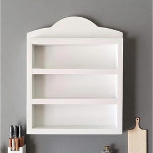 Solid Wood Spice Rack – Rustic Wall-Mounted Shelf for Kitchen Room & Home Decor | Handmade Solid Shelf | for Lenox Village Spice Collectors