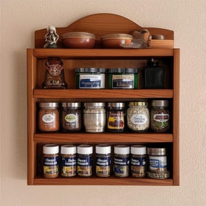 Lenox Spice Rack Shelf | Handmade Solid hardwood Lenox Spice Rack Shelf | for Lenox Village Spice Collectors