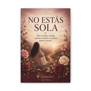 No Estás Sola canvas wall art | Spanish Christian scripture print