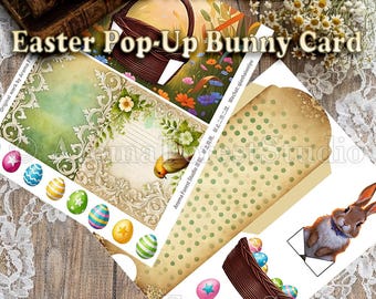 DIY Easter Pop-Up Bunny Card | Printable Gift (Digital Download)