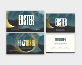Canva Church Easter Templates, Easter Sunday Presentation Slides, Easter Invite, Easter Canva, Easter 2025, Easter Bundle, Sermon Series
