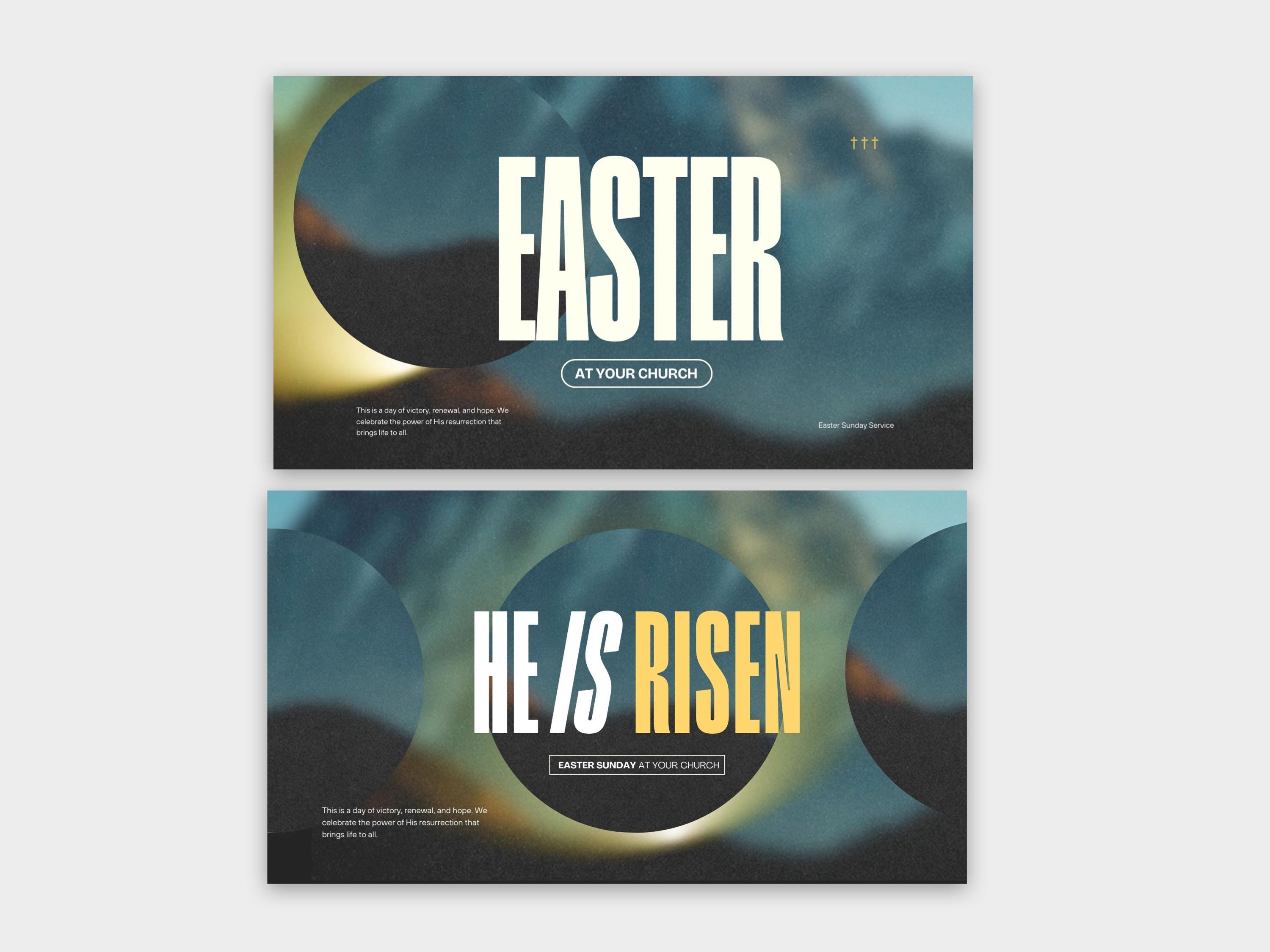 Canva Church Easter Templates Easter Sunday Presentation Slides