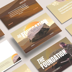 Church Sermon Series Graphics – The Foundation | Canva Templates, Pre-Service Slides, Instagram and Social Media