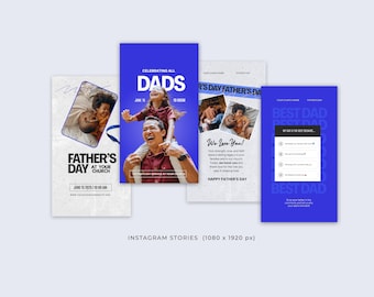 Father's Day Church Canva Templates, Social Media Graphics, Presentation Slides (Digital Download)