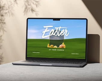 Easter Canva Church Templates | Service Slides, Invitation, Instagram (Digital Download)