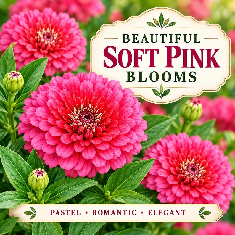 Soft pink marigold flowers displaying delicate blush and pastel blooms in a sunny garden