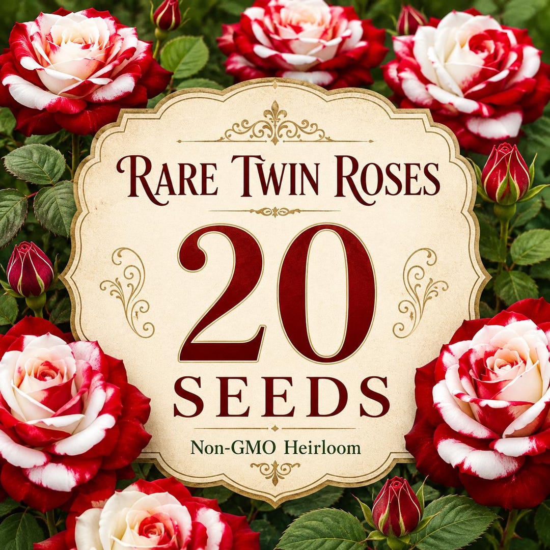 20 Rare Twin Roses Seeds | Non-gmo Heirloom Rose Seeds | Sunset