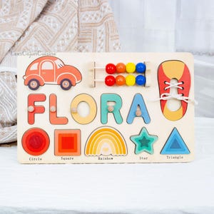 Name Puzzle,1st Birthday Gift,Custom Baby Gift,Personalized Puzzle for Kids,6-12 Months Baby Toys,Personalized Gift Newborn