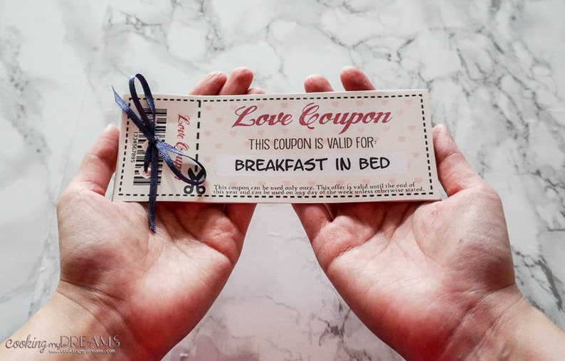 Printable Love Coupons, Customizable, Personalized, Editable, Gift for ...