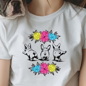 Camiseta de dama de honor con bulldog francés, camiseta divertida para la fiesta nupcial con bulldog francés, regalo para damas de honor amantes de los perros, camiseta para el equipo de la boda.