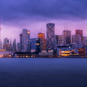 Toronto Skyline Winter | CN Tower Photography | Blue Hour Toronto Print | Canadian Wall Art