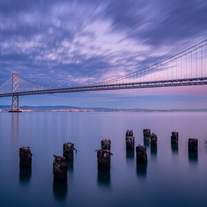 Bay Bridge San Francisco | Blue Hour Photography | San Francisco Bridge Print | California Wall Art