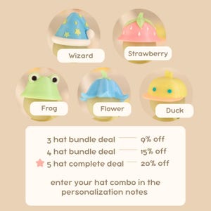 Mini sombrero que brilla en la oscuridad para Smiski u otras figuras. imagen 6