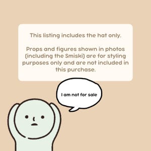 Mini sombrero que brilla en la oscuridad para Smiski u otras figuras. imagen 7