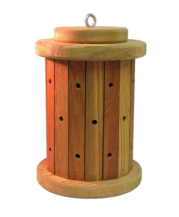 Case Of 12 Round Cedar Ladybug Houses Unfinished Ready For Etsy