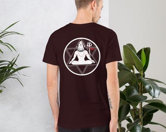 Shiva Shatkona Sacred Protection Symbol - Hand Drawn Symbol - Spiritual Yoga Tee