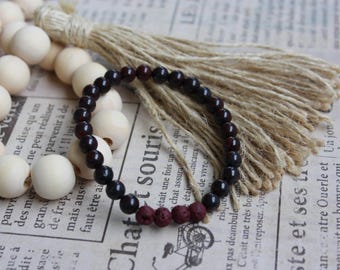 Bloodstone Bracelet | Courage & Vitality Healing Crystal | Grounding Protection Jewelry