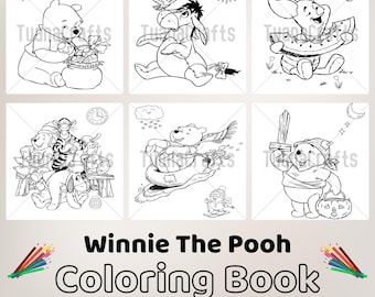 Libro para colorear de Winnie Pooh: descarga instantánea