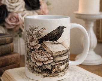Bookish-mok • Dark Academia Library-koffiekop
