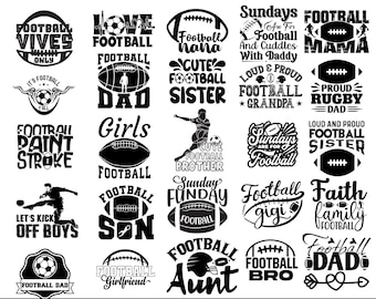 Football Family SVG Bundle, Cricut, Shirts (Digital Download)