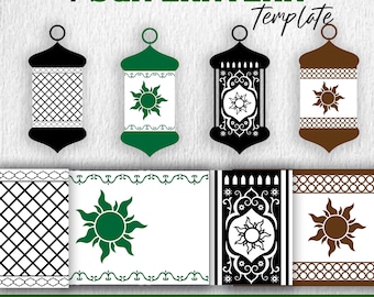 Tangled Sun Lantern SVG Template: DIY Paper Lantern (Instant Download)