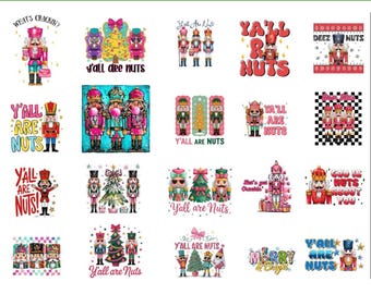 Pink Nutcracker Christmas PNG Bundle – Holiday Clipart (Digital Download)