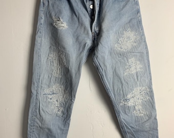 Vintage 80s Levis 501 Jeans W31 L33: Distressed Faded Denim - Etsy