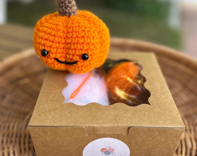 DIY Crochet Pumpkin Kit: Beginner-Friendly Amigurumi with Video Tutorial
