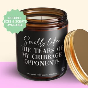 Funny Cribbage Soy Wax Candle, Card Game Night Tournament Players Gag Gift Best Friend, Prize Winner For Opponent 2025 Family And Friends