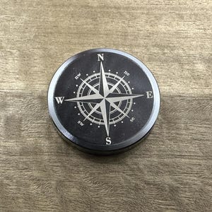 The Everyday Coin Titanium Compass Black